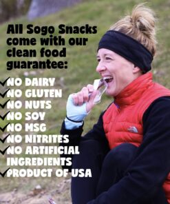 Original, Sogo Snacks, No Sugar, 100% Grass-fed & Grass-finished, Non-GMO Beef Sticks. No Added Nitrates, Gluten, Soy, MSG, Dairy, Nuts. Keto, Whole, Paleo Friendly (Original, 1-oz, 24 Count) Original - Grass Fed Beef 1 Ounce (Pack of 24) 15 81ydrqUY29L 1