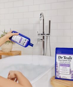 Dr Teal's Epsom Salt Soaking Solution, Soothe & Sleep, Lavender, 3lbs (Packaging May Vary) 3 Pound (Pack of 1) White 24 81yeZbjauyL