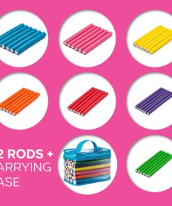 Alternative view of Tifara Beauty Salon Heatless Flexible Hair Rollers Curlers 42-pack 7" Soft Foam Flexi Twist Curling Rods for Short Long Hair