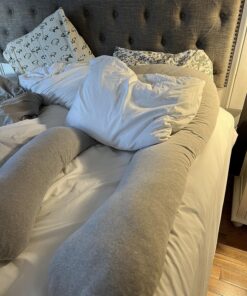 Pharmedoc Pregnancy Pillows, U-Shape Full Body Pillow – Jersey Cover Grey – Pregnancy Pillows for Sleeping – Body Pillows for Adults, Maternity Pillow and Pregnancy Must Haves U Grey 27 81yfFB6bL