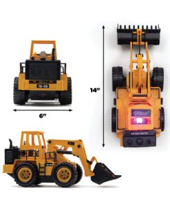 Top Race (TR-113 5 Channel Full Functional Remote Control Tractor Toy Front Loader | 14 x 6 x 8 inch Electric RC Remote Control Construction Toy Tractors with Lights & Sounds 17 81yfaRJShDL