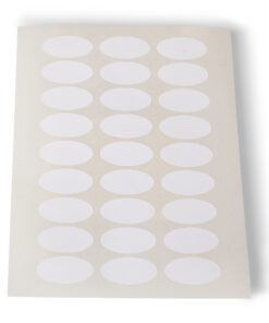 Crinklee Waterproof Essential Oil Labels, 597 Labels, Oil Proof, Durable, Strong Glue, Fits 5ml and Larger Bottles and Rollers, 135 Oval and 462 Round Blank Stickers 597 Piece Assortment White 14 81yfnMiwdQL