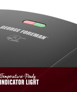 George Foreman 4-Serving Removable Plate Electric Grill and Panini Press, George Tough Non-Stick Coating, Drip Tray Catches Grease, Black 25 81yfzUR tHL