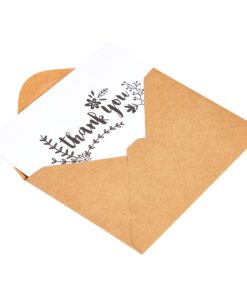 Amazon Basics Thank You Cards and Envelopes, 48 Count, Black and White 13 81ygD oTHCL