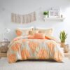 Intelligent Design Senna Comforter Set Full/Queen Size - Orange/Taupe, Damask – 5 Piece Bed Sets – All Season Ultra Soft Microfiber Teen Bedding - Great For Guest Room and Girls Bedroom 4 81ygJXf2E5L