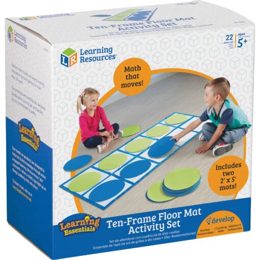 Learning Resources Ten-Frame Floor Mat Activity Set, Math Skills, 22 Pieces, Ages 5+