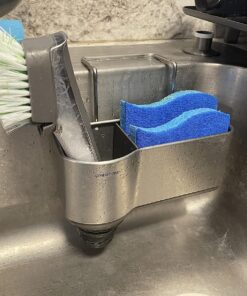 simplehuman Sink Caddy Sponge Holder, Brushed Stainless Steel Full-Size 26 81yiJ59TNuL