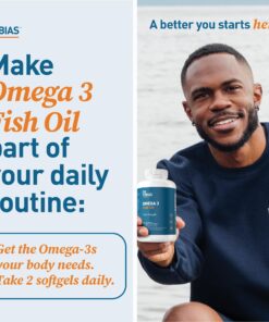 Dr. Tobias Omega 3 Fish Oil, 800 mg EPA 600 mg DHA Omega 3 Supplement for Heart, Brain & Immune Support, Absorbable Triple Strength Fish Oil Supplements - 2000 mg Per Serving, 180 Softgels 90 Servings 25 81yiQC 1NAL