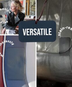 MastaPlasta Premium Leather Repair Patch - Dark Brown 4" x 2.4" (10 x 6 cm). Instant Upholstery-Quality Scratch and Tear Repair for Sofas, Car Interiors, Bags, Vinyl & More 4in x 2.4in B Dark Brown Leather 23 81yipHXdixL