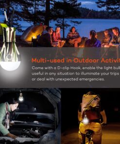 DealBang Portable LED Tent Light 4 Pack 150 Lumens LED Hanging Camping Tent Lantern Bulbs Camping Equipment for Outdoor Fishing, Hiking, Camping, Backpacking, Emergency, Hurricane, Storm,Outage Camflouge 02 7 81yisCA5aYL