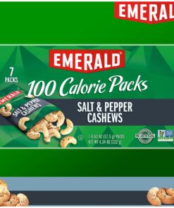 Emerald Nuts, Salt & Pepper Cashews, 100 Calorie Packs, 7 Ct, 4.34 Oz 14 81yjfAycELL