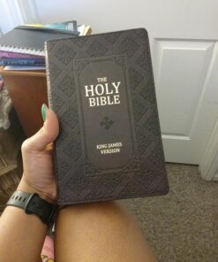 KJV Holy Bible, Giant Print Standard Size Faux Leather Red Letter Edition - Thumb Index & Ribbon Marker, King James Version, Dark Brown Imitation Leather 59 81ykfQcNiTL