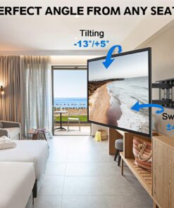 MOUNTUP UL Listed Full Motion TV Wall Mount for Most 42-82 inch TVs with Articulating Swivel and Tilt, TV Mount Max VESA 600x400mm, Holds up to 100lbs Fits 16" Stud MU0028 36 81yljqLQULL