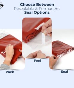 Poly Bags with Suffocation Warning 6x9", 8x10", 9x12", 11x14" - Combo Pack of 400 (100 each size) - Clear Poly Bags by Retail Supply Co - Resealable Combo (100 Each) - 6x9" 8x10" 9x12" 11x14" Suffocation Warning - Resealable Seal 16 81ymQCZGIL