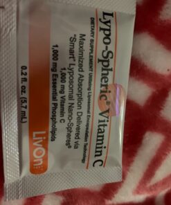 LivOn Laboratories Lypo–Spheric Vitamin C – 30 Packets – 1,000 mg Vitamin C & 1,000 mg Essential Phospholipids Per Packet – Liposome Encapsulated for Improved Absorption – 100% Non–GMO Unflavored 0.2 Fl Oz (Pack of 30) 38 81ynM8EIH0L