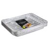 DCS Deals Pack of 25 Disposable Aluminum Broiler Pans – Good for BBQ, Grill Trays – Multi-Pack of Durable Aluminum Sheet Pans – Ribbed Bottom Surface - 13.40" x 9" x 0.85" 35 81ypoJLhcPL