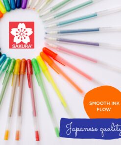 SAKURA Gelly Roll Gel Pens - Medium Point Ink Pen for Journaling, Art, or Drawing - Classic White Ink - 6 Pack 6 Count (Pack of 1) Medium Tip 27 81yqNY3LMGL