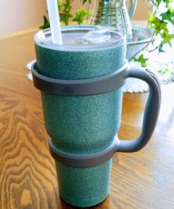 STRATA CUPS GReY30oz Tumbler Handle For YETI tumbler, RTIC TUMBLER, OZARK trail tumbler, SIC, YETI CUP & Other Tumblers – No Slip Grip - BPA FREE Gray 25 81yr24h9BhL