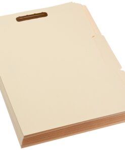Amazon Basics Manila File Folders with Fasteners, Letter Size, 100-Pack, Light Brown 12 81ysLLLLdmL