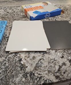 Scribbledo 6 Pack Small White Board Dry Erase Classroom Pack Boards 9"x12” Personal Whiteboards for Students Teachers School Supplies Lapboards l 6 Mini Whiteboard Erasers Included Set of 6 Boards & 6 Erasers 30 81ysoJW6fkL