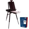 U.S. Art Supply Coronado Black Cherry Easel, Large Adjustable Wooden French Style Field and Studio Sketchbox Tripod Easel with Drawer, Artist Wood Palette, Premium Beechwood, Painting, Sketching Stand 41 81ytGoFV tL