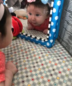 Sassy Tummy Time Floor Mirror | Developmental Baby Toy | Newborn Essential for Tummy Time | Great Shower Gift, Blue, 10 Inch (Pack of 1) 37 81ytKV XPLL