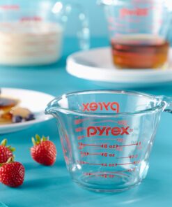Pyrex 3 Piece Glass Measuring Cup Set, Includes 1-Cup, 2-Cup, and 4-Cup Tempered Glass Liquid Measuring Cups, Dishwasher, Freezer, Microwave, and Preheated Oven Safe, Essential Kitchen Tools 21 81yuNmaMPPL