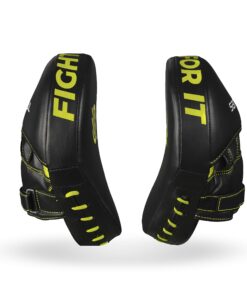 Sanabul Essential Curved Punching Mitts for Boxing and MMA | Ultimate Boxing Mitts & Pads Training Gear for Athletes | High-Performance Focus Mitts Muay Thai Pads for Sparring & Training Boxing Pads Black/Green 11 81yveRTU 7L 1