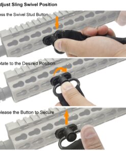 UTG Pro Leapers TLUSW002 Inc, Keymod QD Sling Swivel Adaptor, Matte Black 21 81ywqgldXuL