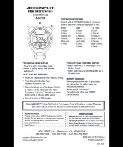 ACCUSPLIT Pro Survivor - A601X Stopwatch, Clock, Extra Large Display Black 5 81yxdcCG 7L