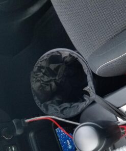 Zone Tech Universal Traveling Portable Car Trash Can - Black Collapsible Pop-up Leak Proof Trash Can- for Garbage to Organize Car, Waste Basket Bin, Rubbish Bucket (1 Pack) 1 Pack 40 81yy0BAQYlL