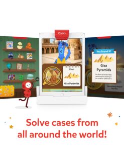 Osmo - Detective Agency - Ages 5-12 - Solve Global Mysteries - Educational Learning Games - STEM Toy - Gifts for Kids - Ages 5 6 7 8 9 10 11 12-For iPad, iPhone or Fire Tablet (Osmo Base Required) 18 81z0QF9fqPL