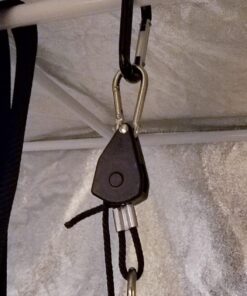 iPower GLROPEX2 2-Pair 1/8 Inch 8-Feet Long Heavy Duty Adjustable Rope Clip Hanger (150lbs Weight Capacity) Reinforced Metal, 2 Pairs, Black 31 81z25WeIjJL