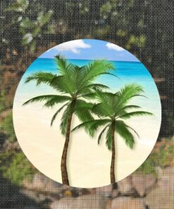Alternative view of Screen Door Magnets – Twist, Click and Lock - Keep People and Pets Safe – Magnetic Screen Door Magnet Saver – Screen Door Magnet Decoration - Robbins Aria (Palm Tree) Ptb606
