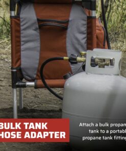 Camp Chef 5 Foot Bulk Tank Hose Adapter for use with disposable bottle regulators HRDSP Black 10 81z2w1ndgrL