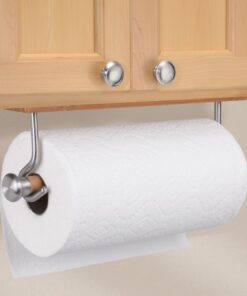 Alternative view of iDesign Formbu Stainless Steel Wall Mounted Paper Towel Holder Paper Towel Dispenser for Kitchen, Bathroom, Laundry Room, Office, Bamboo