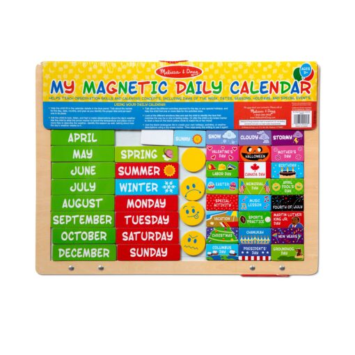 Melissa & Doug My First Daily Magnetic Activities Calendar For Kids, Weather And Seasons Calendar For Preschoolers and Ages 3+ (Pack of 1)