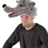 Big Bad Wolf Plush Costume Puppet Hat for Adults and Kids