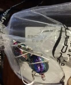 Body Candy Handcrafted 925 Silver Purple Dichroic Drop Dangle Earrings Created with Crystals 53 81z7wtmVHmL