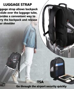 YOREPEK Travel Backpack, Extra Large 50L Laptop Backpacks for Men Women, Water Resistant College Backpack Airline Approved Business Work Bag with USB Charging Port Fits 17 Inch Computer, Grey 18 81z8Y6pEc9L