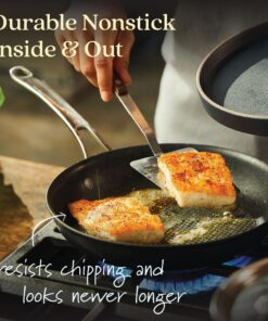 Anolon X Hybrid Nonstick Cookware Induction / Pots and Pans Set, 10 Piece - Dark Gray 16 81z94i8CxcL