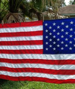 American Flag 3x5 Outdoor by Grace Alley, Embroidered Stars, Sewn Stripes, Heavy Duty, Hand Made and Fade Resistant - Long Lasting Nylon & Brass Grommets for Commercial Grade Durability, 100% Made in USA 38 81z9iBtrXL