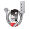 GE 3-Outlet Power Strip Surge Protector 8 Ft Braided Long Cord Extension Cord Surge Protector Power Strip Flat Plug Extension Cord 250 Joules UL Listed Gray 45916 1 Pack 33 81z9qL nvEL