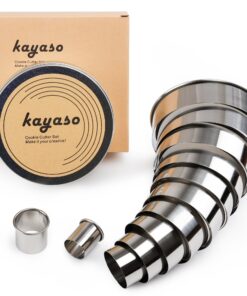 Kayaso Round Cutters in Graduated Sizes, Stainless Steel, 12 Pc Set (Plain Edge) 12 81z9wpOjd6L