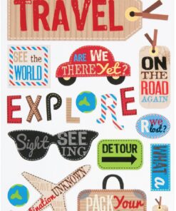 Alternative view of EK Success Brands Decorative Sticko Stickers, Happy Traveling Other