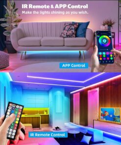 Alternative view of REEMEER Led Lights 100ft(2 Rolls of 50ft) Smart APP Control Music Sync Led Strip Lights RGB Color Changing Led Lights Strips with Remote Led Lights for Bedroom Kitchen and Party 100 ft