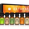 P&J Fragrance Oil Autumn Set | Brown Sugar, Apple, Harvest Spice, Vanilla, Forest Pine, and Snickerdoodle Scents for Candle Making, Freshie Scents, Soap Making Supplies, Diffuser Oil Scents 0.33 Fl Oz (Pack of 6)