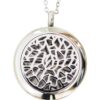 Coral Bliss Essential Oil Diffuser Necklace with Leakproof Locket - Hypoallergenic 316L Surgical Grade Stainless Steel 25mm Aromatherapy Jewelry (2 Chain Designs, 5 Reusable Pads, Microfiber Pouch) Traditional 32 81zDIvlHRL
