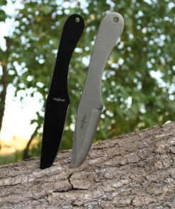 Perfect Point Throwing Knives – Set of 12 – 6 Satin Finish and 6 Black Stainless Steel Throwing Knives, Includes Nylon Sheath, Full Tang Construction, Well Balanced, – PAK-712-12 27 81zDUk5l7L