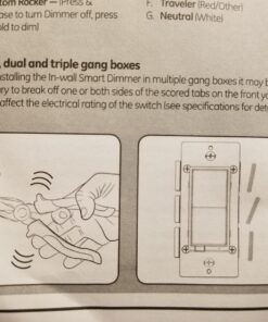 GE Enbrighten Add-On Switch for GE Z-Wave/GE Zigbee Smart Lighting Controls, Works with Alexa, Google Assistant, NOT A STANDALONE SWITCH, White & Light Almond, 12723 23 81zG1TPe6L